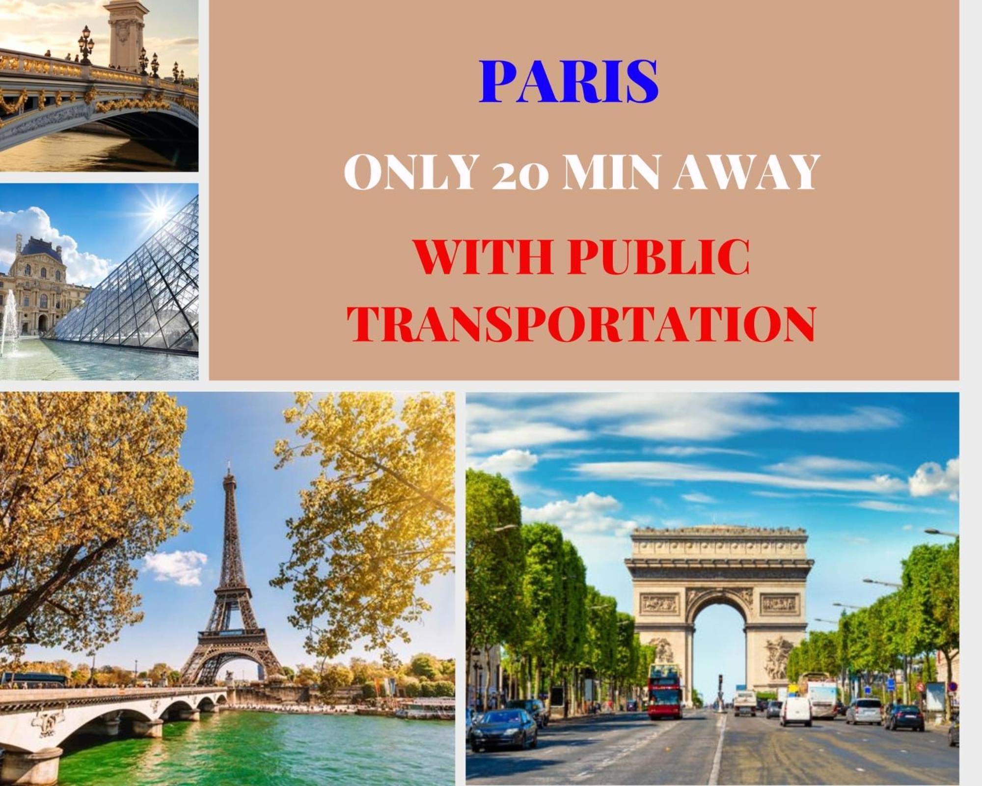 L'Eiffel - Self Checking, 20Min From Paris Apartment Drancy Luaran gambar
